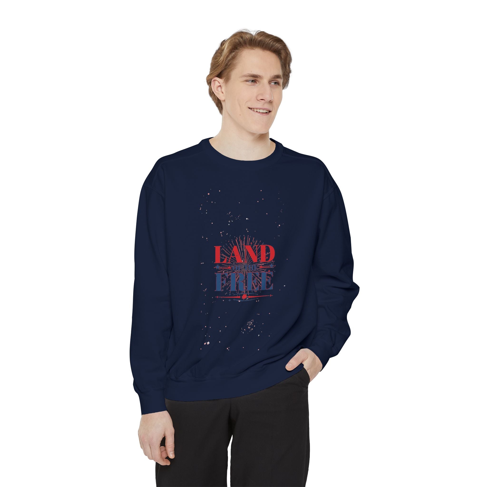 Land of the Free Sweatshirt — Patriotic 4th of July Crewneck