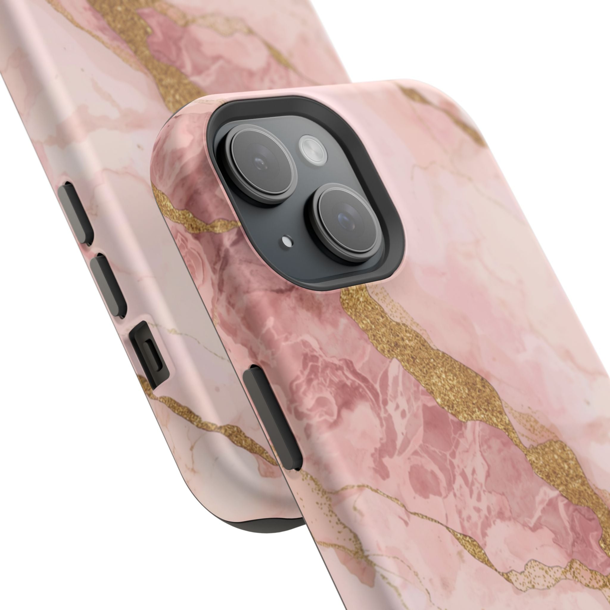 Pink Marble Magnetic Impact-Resistant Phone Case