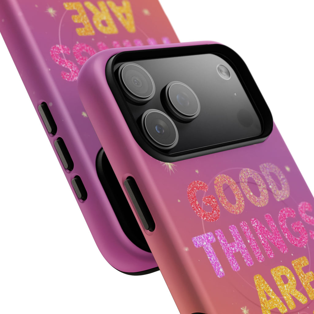 Phone Case — “Good Things Are Coming” Motivational Tough Magnetic Phone Case