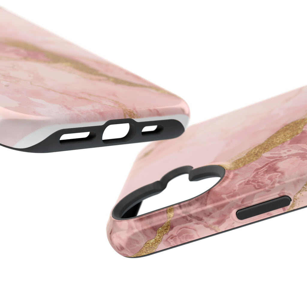 Pink Marble Magnetic Impact-Resistant Phone Case