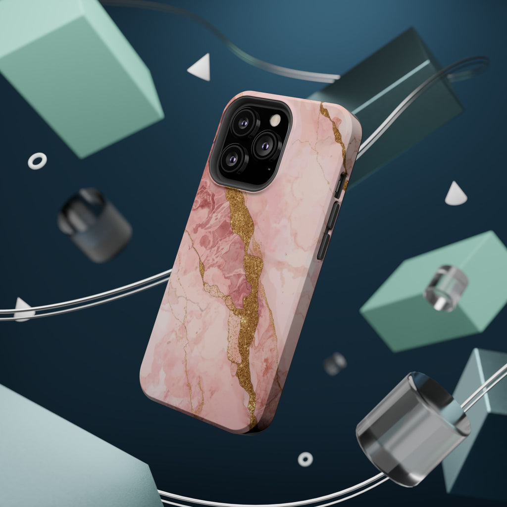 Pink Marble Magnetic Impact-Resistant Phone Case