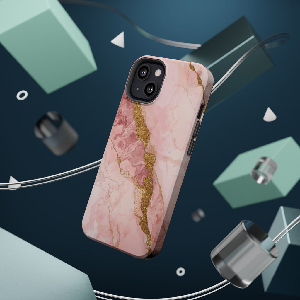 Pink Marble Magnetic Impact-Resistant Phone Case