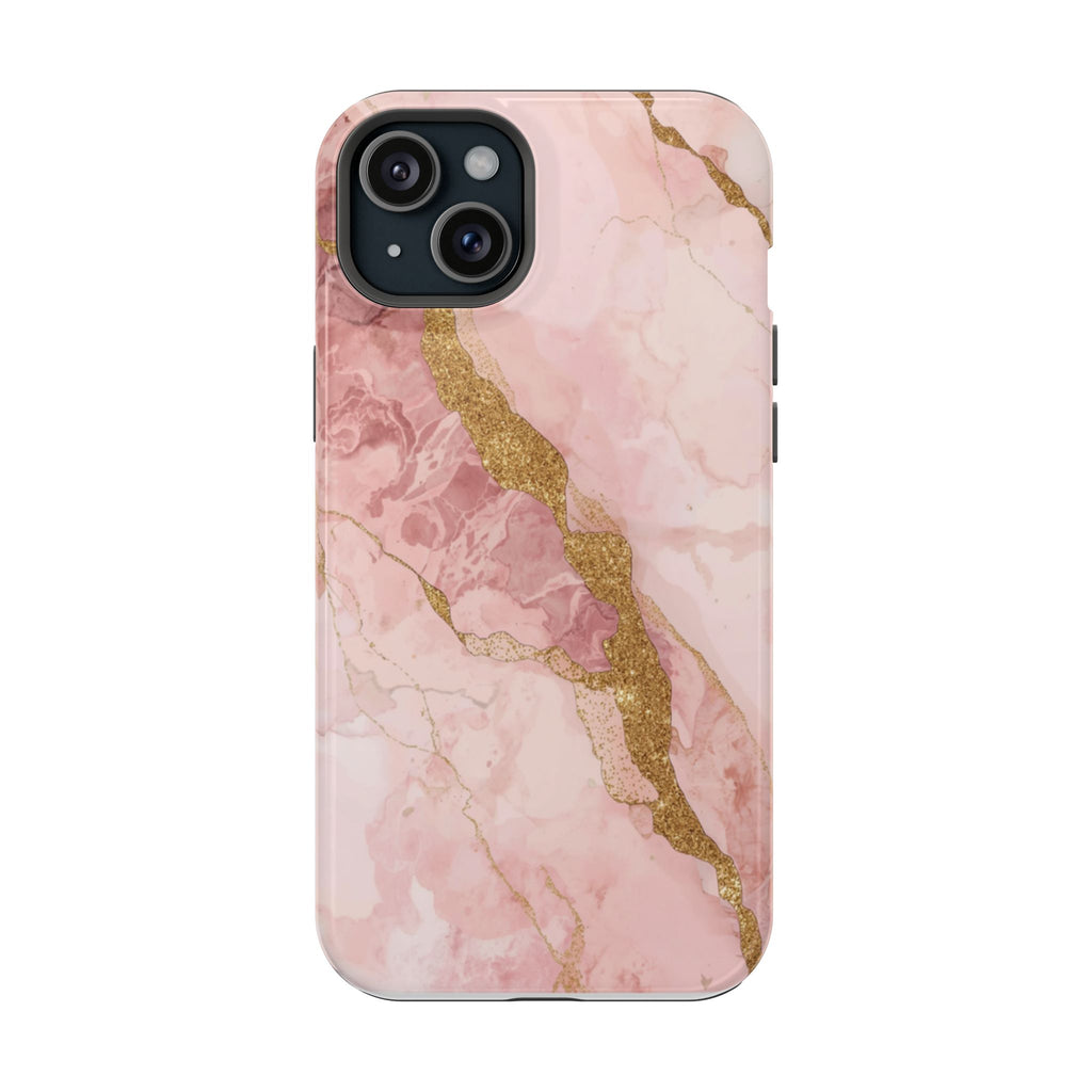 Pink Marble Magnetic Impact-Resistant Phone Case
