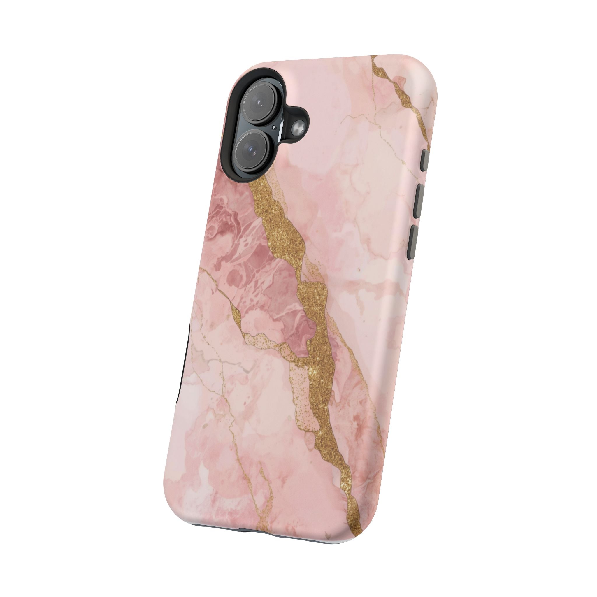 Pink Marble Magnetic Impact-Resistant Phone Case