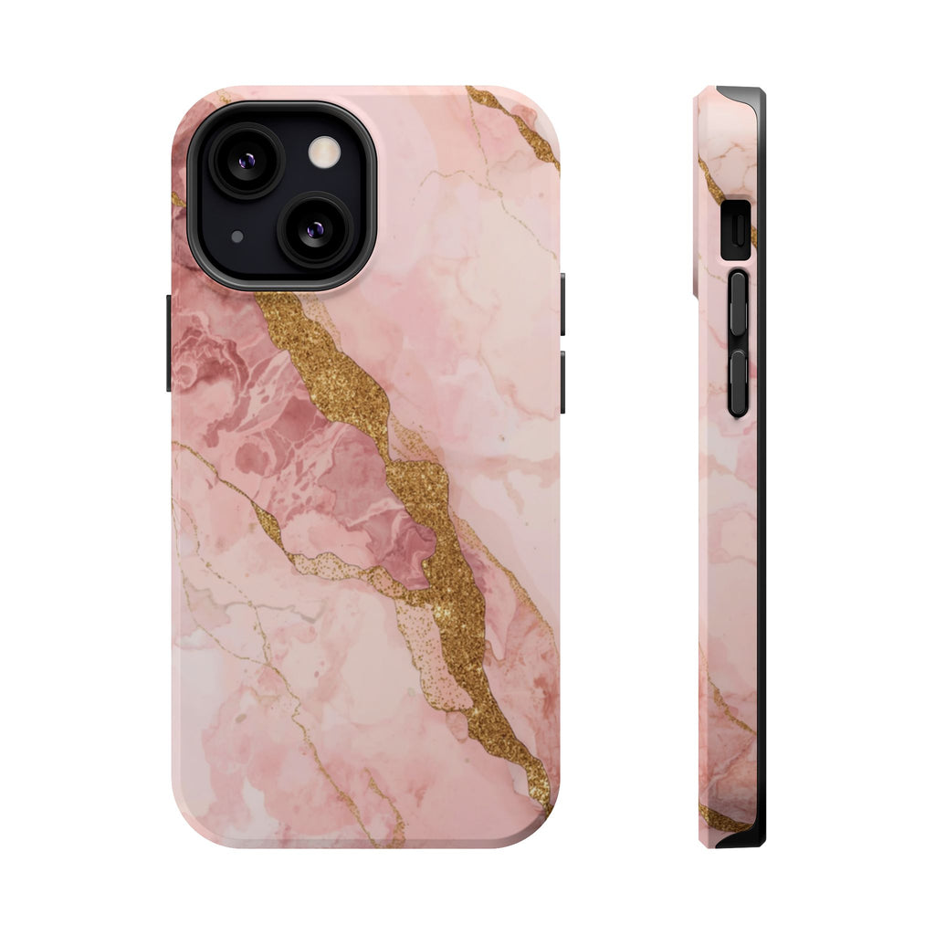 Pink Marble Magnetic Impact-Resistant Phone Case