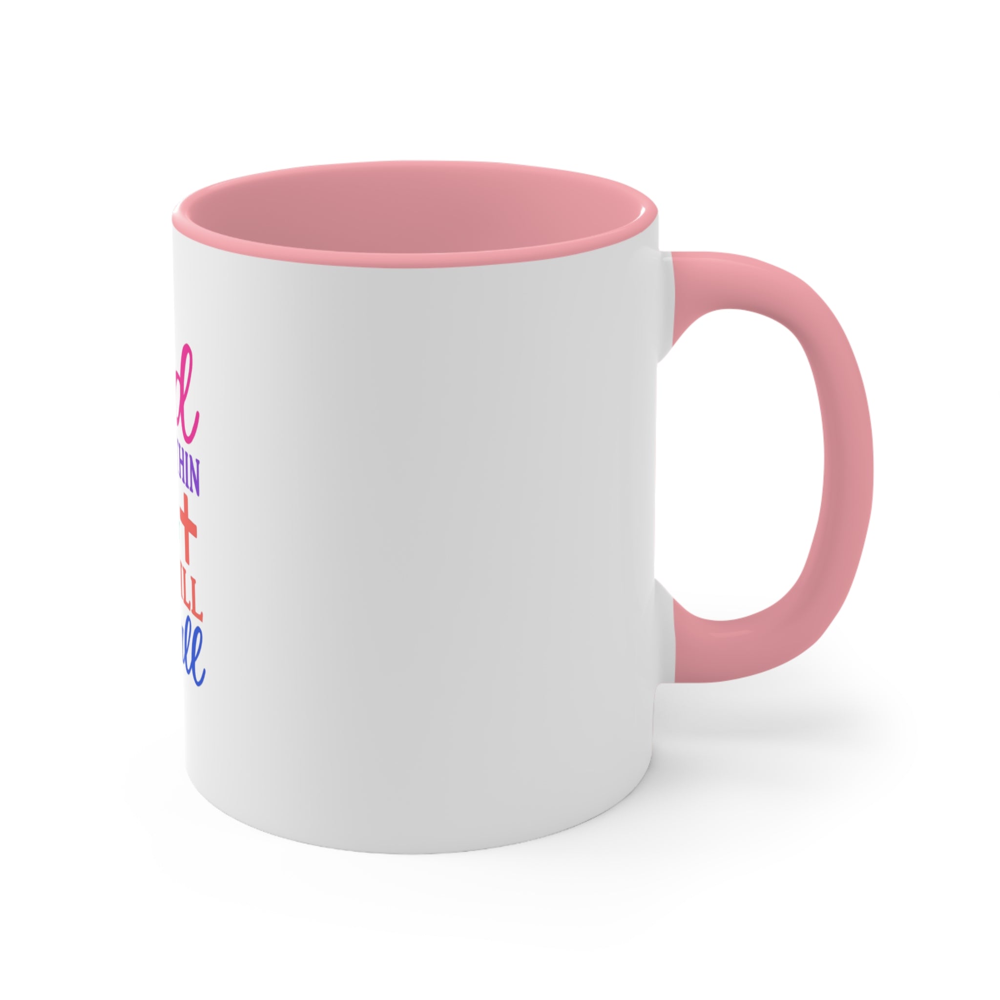 Strawberry & Watermelon Accent Mug — Pink Interior Fruit Pattern Coffee Cup