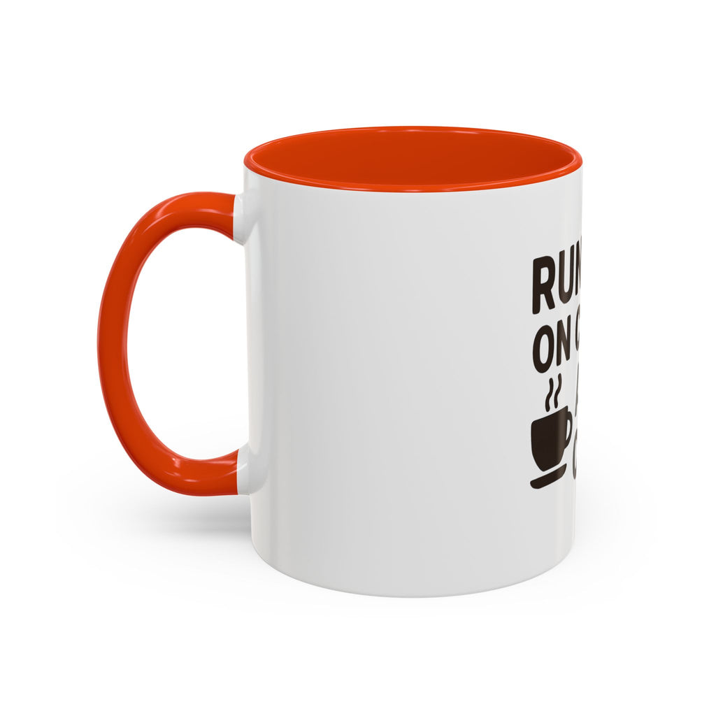 Running on Coffee and Chaos Mug (11oz/15oz) — Funny Coffee Cup for Busy Moms & Professionals