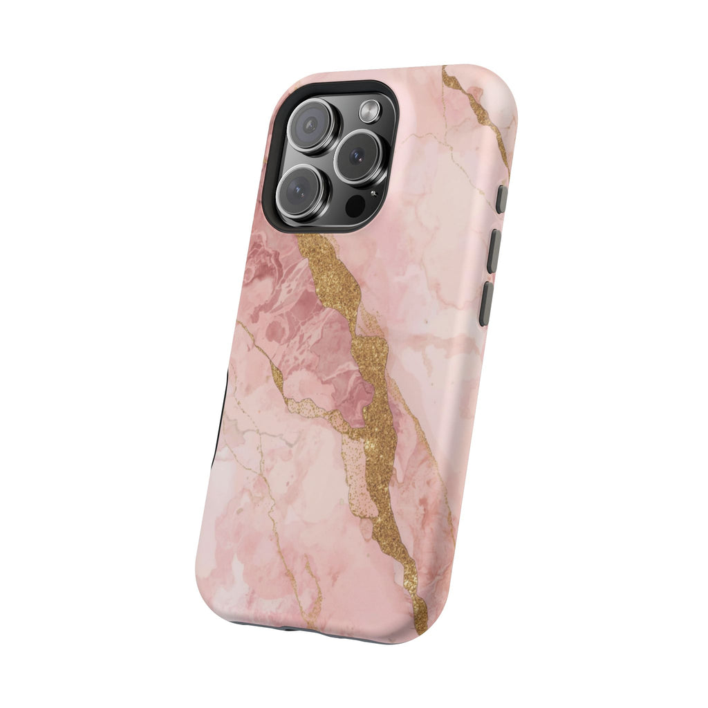 Pink Marble Magnetic Impact-Resistant Phone Case