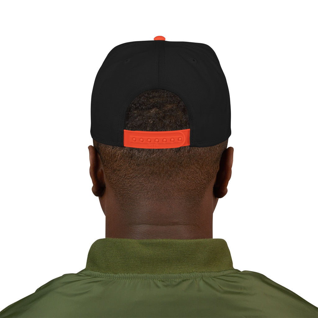 Embroidered Minimal Flag Snapback Hat