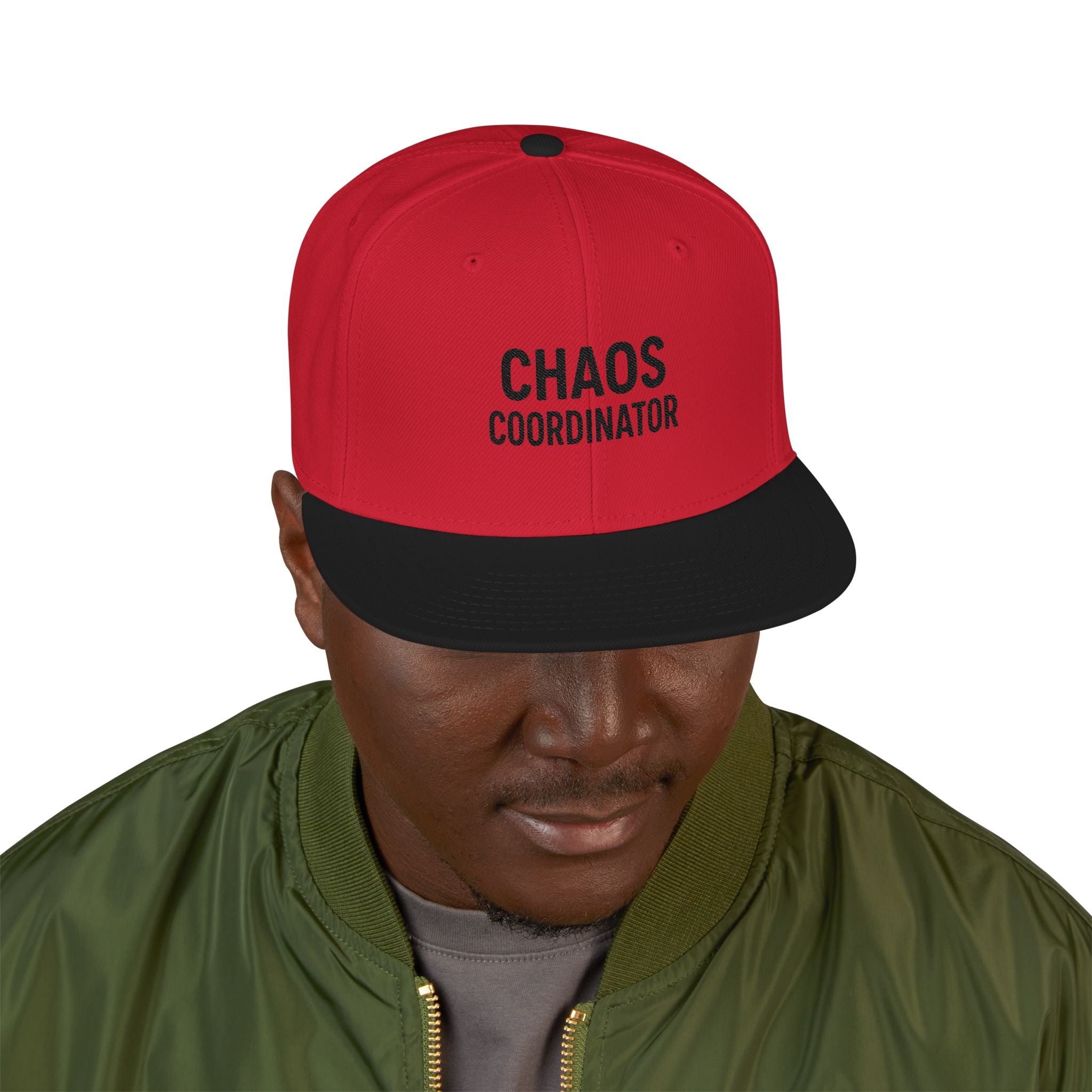 Embroidered Minimal Flag Snapback Hat