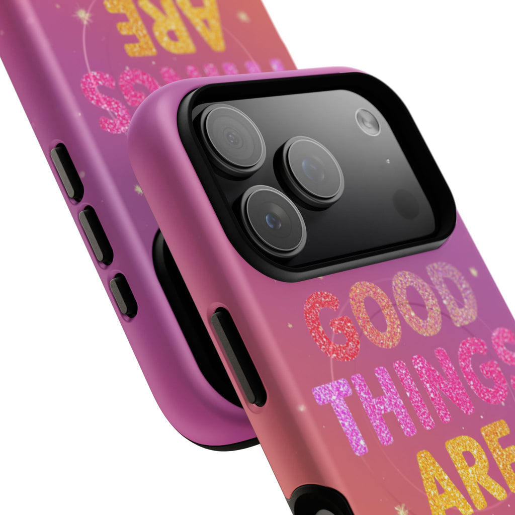 Phone Case — “Good Things Are Coming” Motivational Tough Magnetic Phone Case