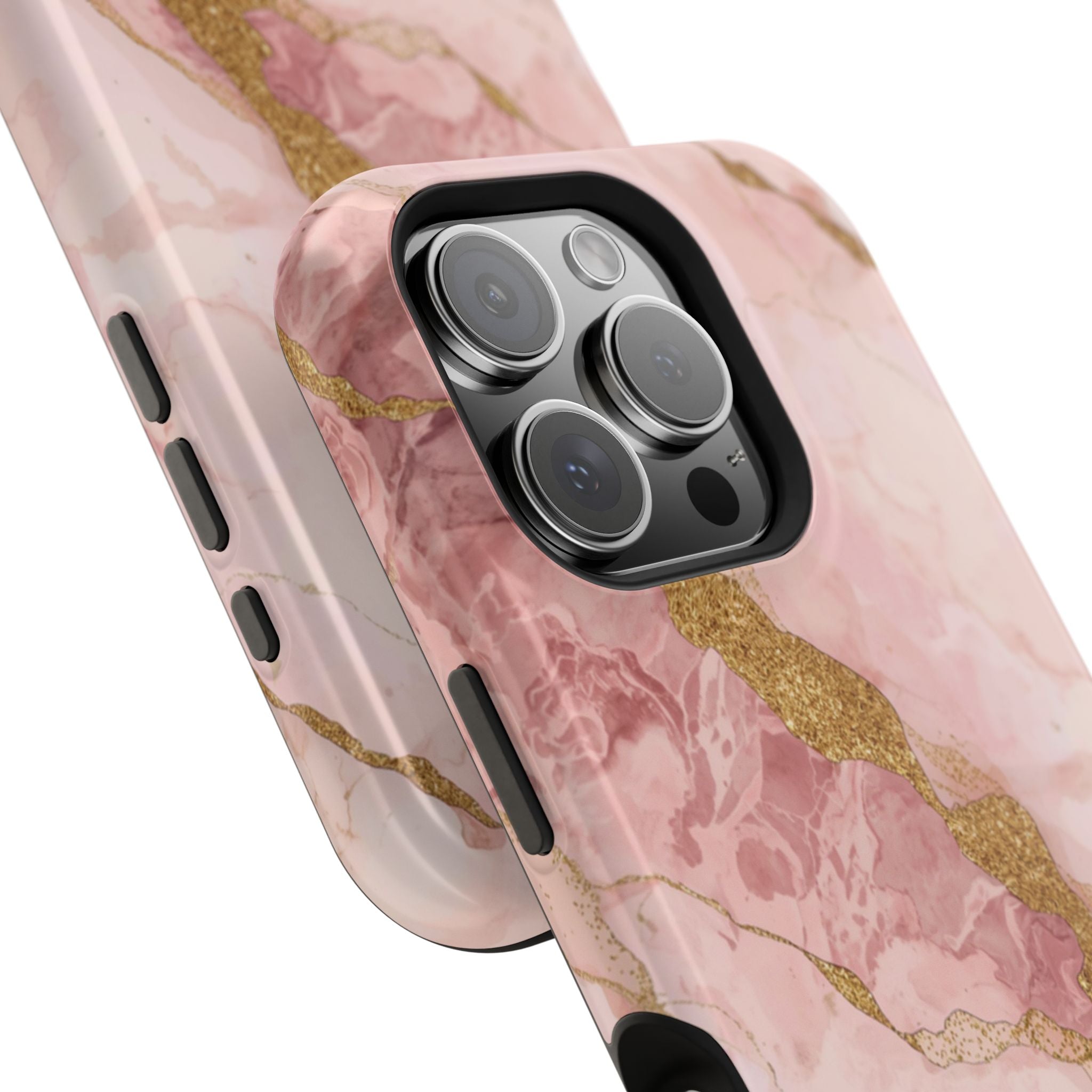 Pink Marble Magnetic Impact-Resistant Phone Case