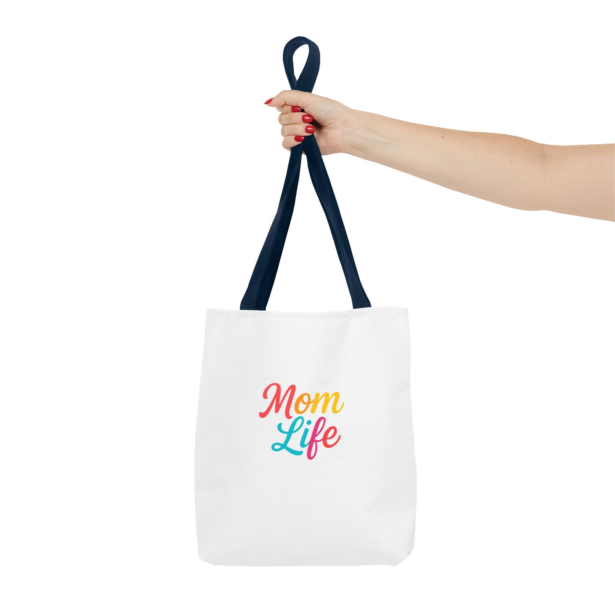 Mom Life Tote Bag — Colorful Script Mom Life Canvas Tote, Mother’s Day Gift