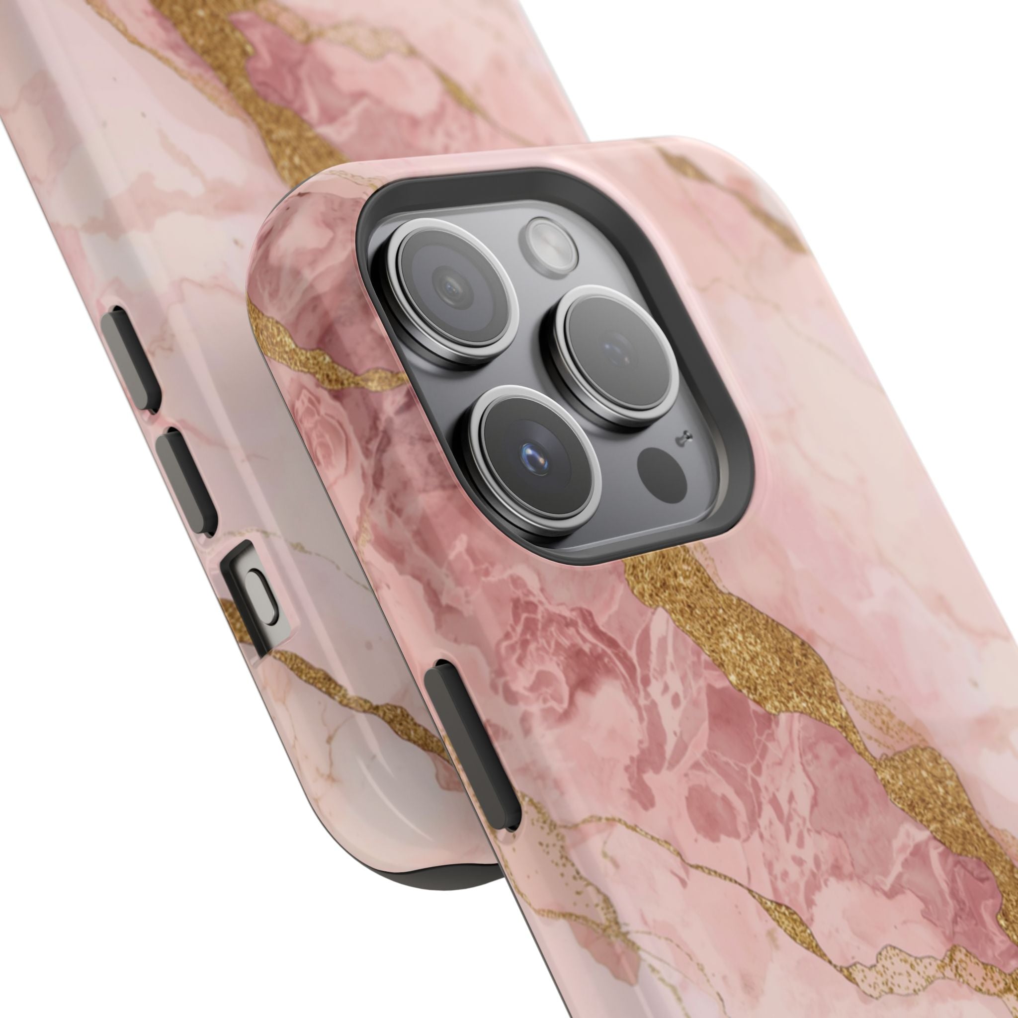 Pink Marble Magnetic Impact-Resistant Phone Case