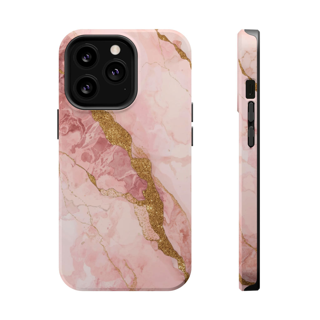 Pink Marble Magnetic Impact-Resistant Phone Case