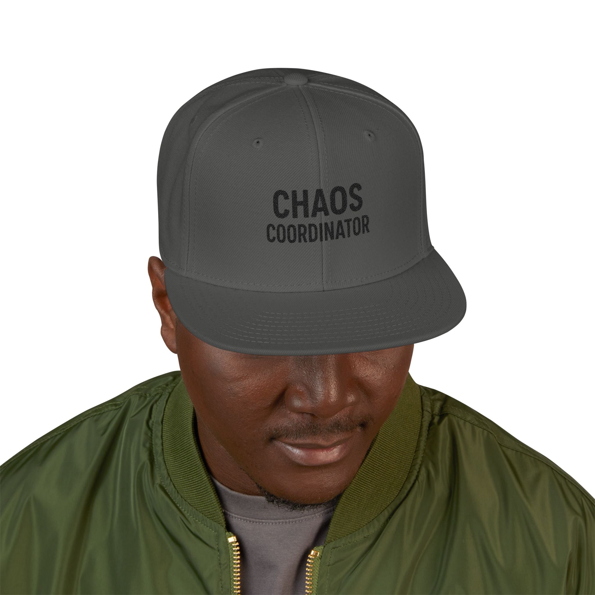 Embroidered Minimal Flag Snapback Hat