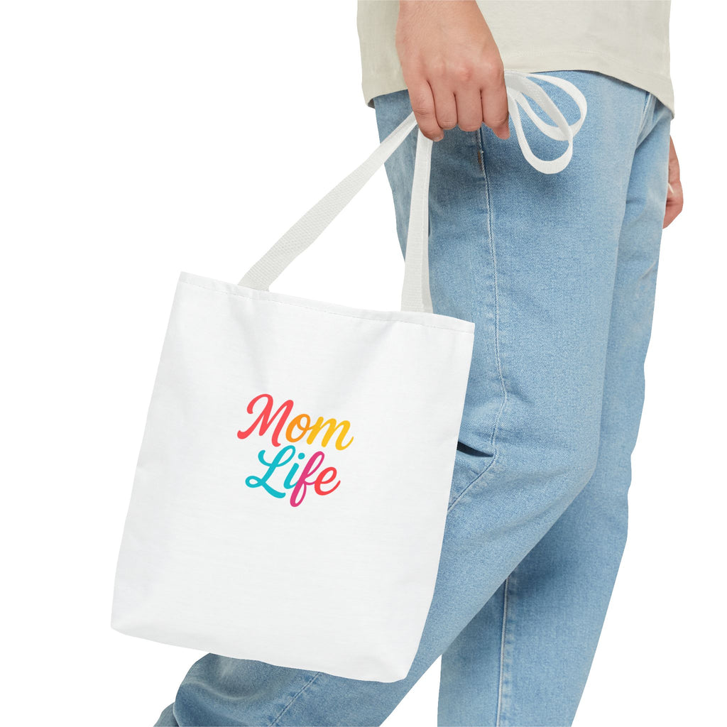 Mom Life Tote Bag — Colorful Script Mom Life Canvas Tote, Mother’s Day Gift