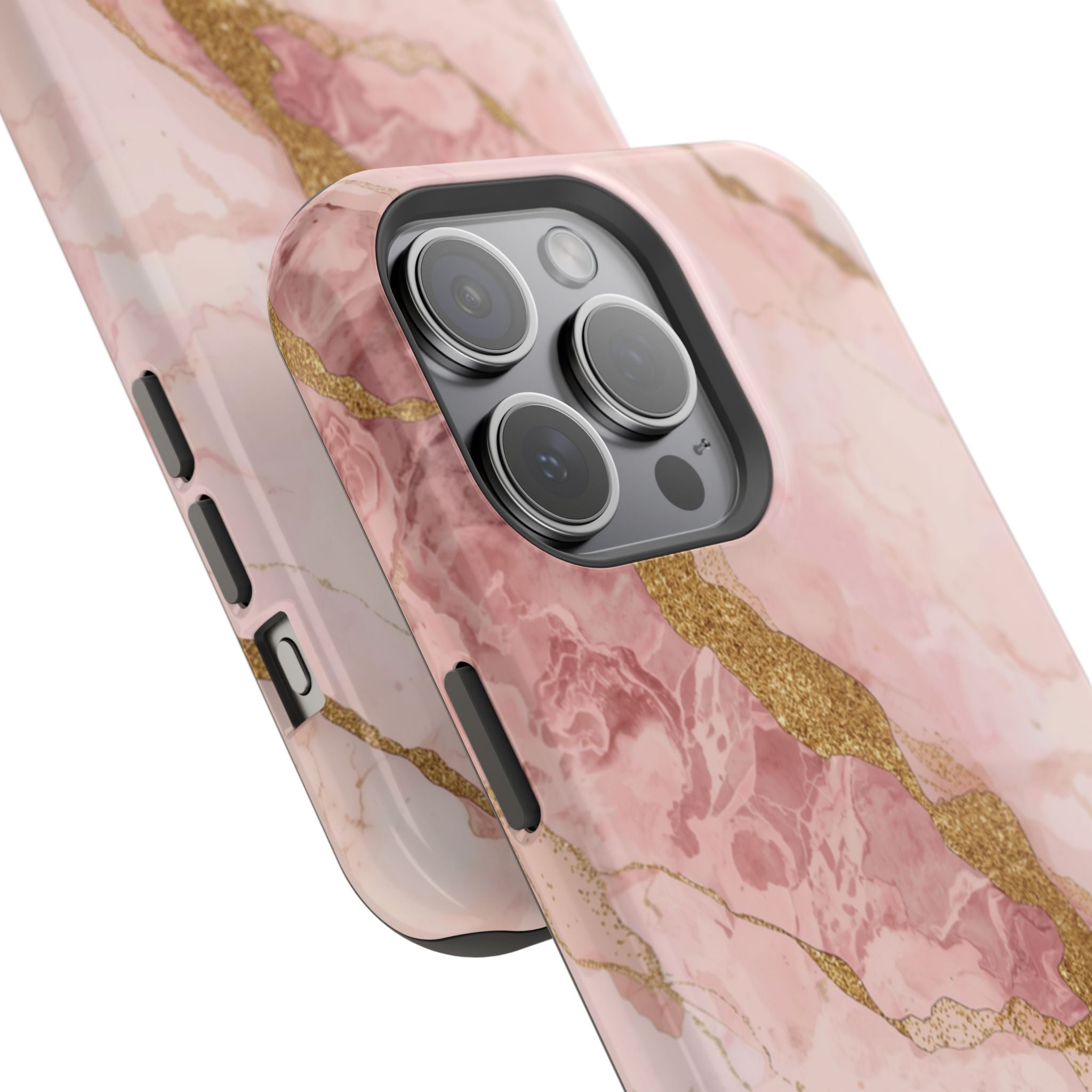 Pink Marble Magnetic Impact-Resistant Phone Case