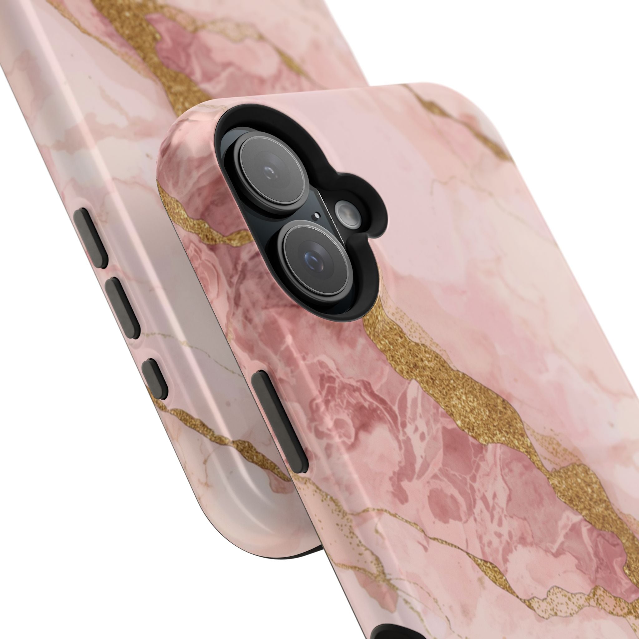 Pink Marble Magnetic Impact-Resistant Phone Case