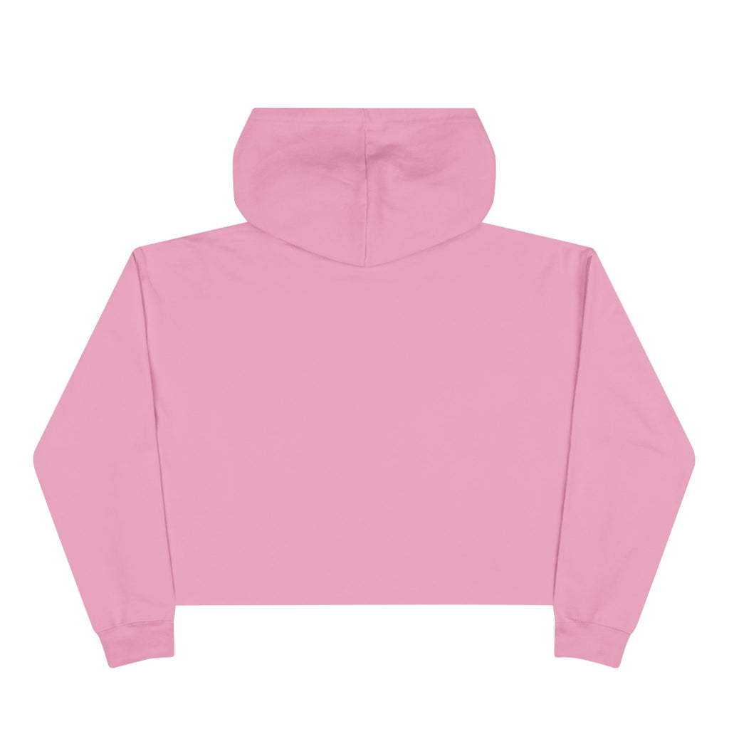 Coffee & Confidence Crop Hoodie — 'Running on Coffee & Confidence' Cute Graphic Crop Sweatshirt