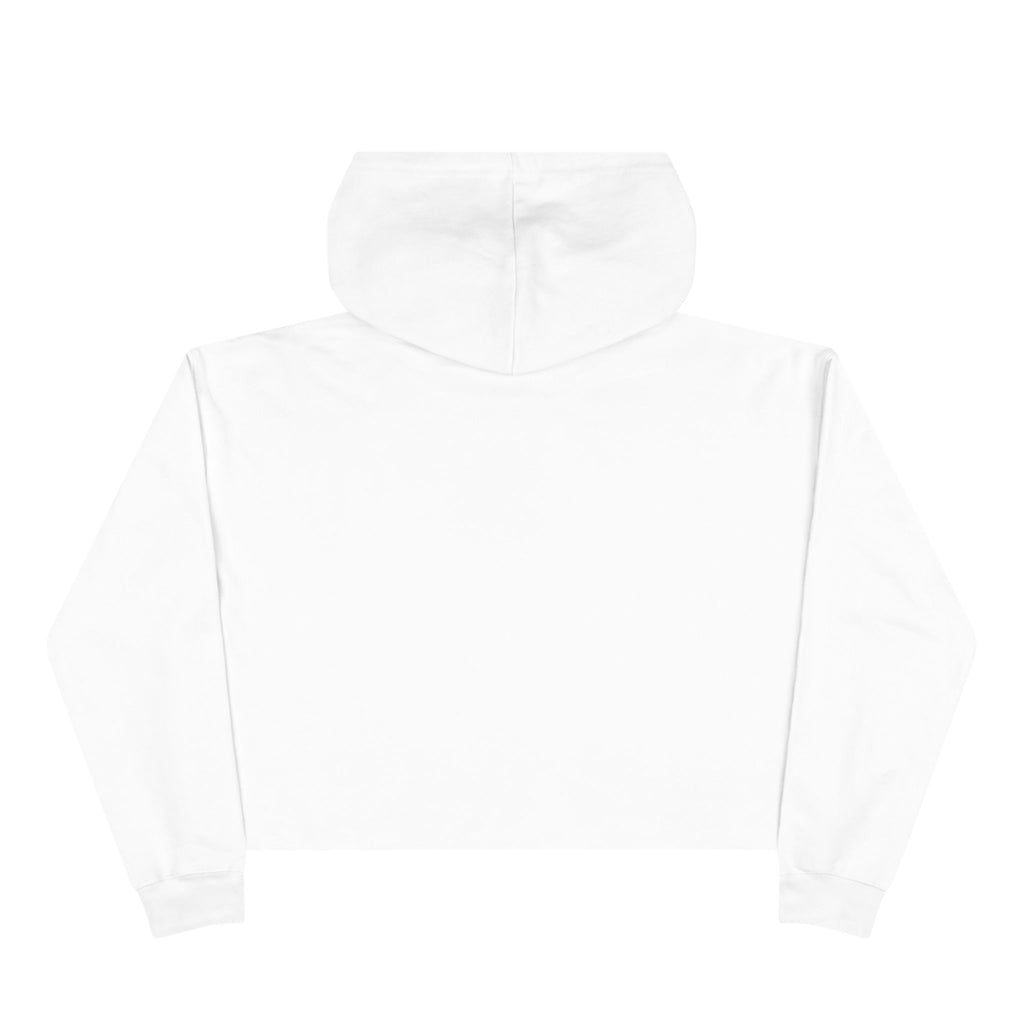 Coffee & Confidence Crop Hoodie — 'Running on Coffee & Confidence' Cute Graphic Crop Sweatshirt