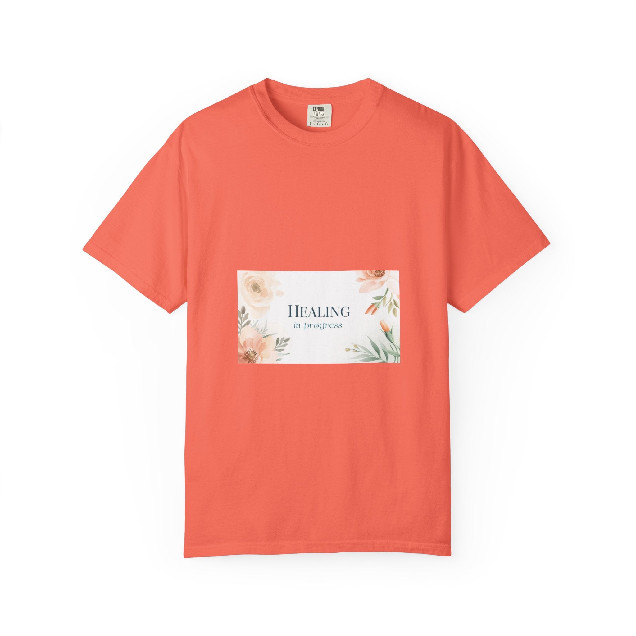 T-Shirt — 'Healing in Progress' Floral Pocket Graphic Tee