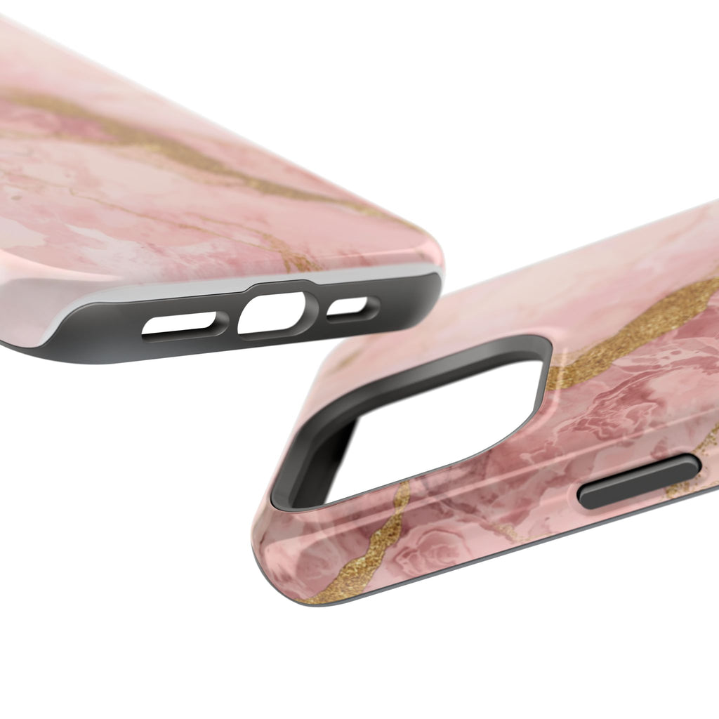 Pink Marble Magnetic Impact-Resistant Phone Case