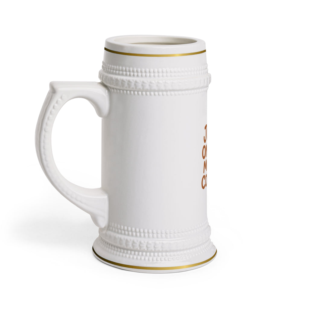 Coffee Stein Mug – “Just One More Coffee” Ceramic Beer Stein for Coffee Lovers