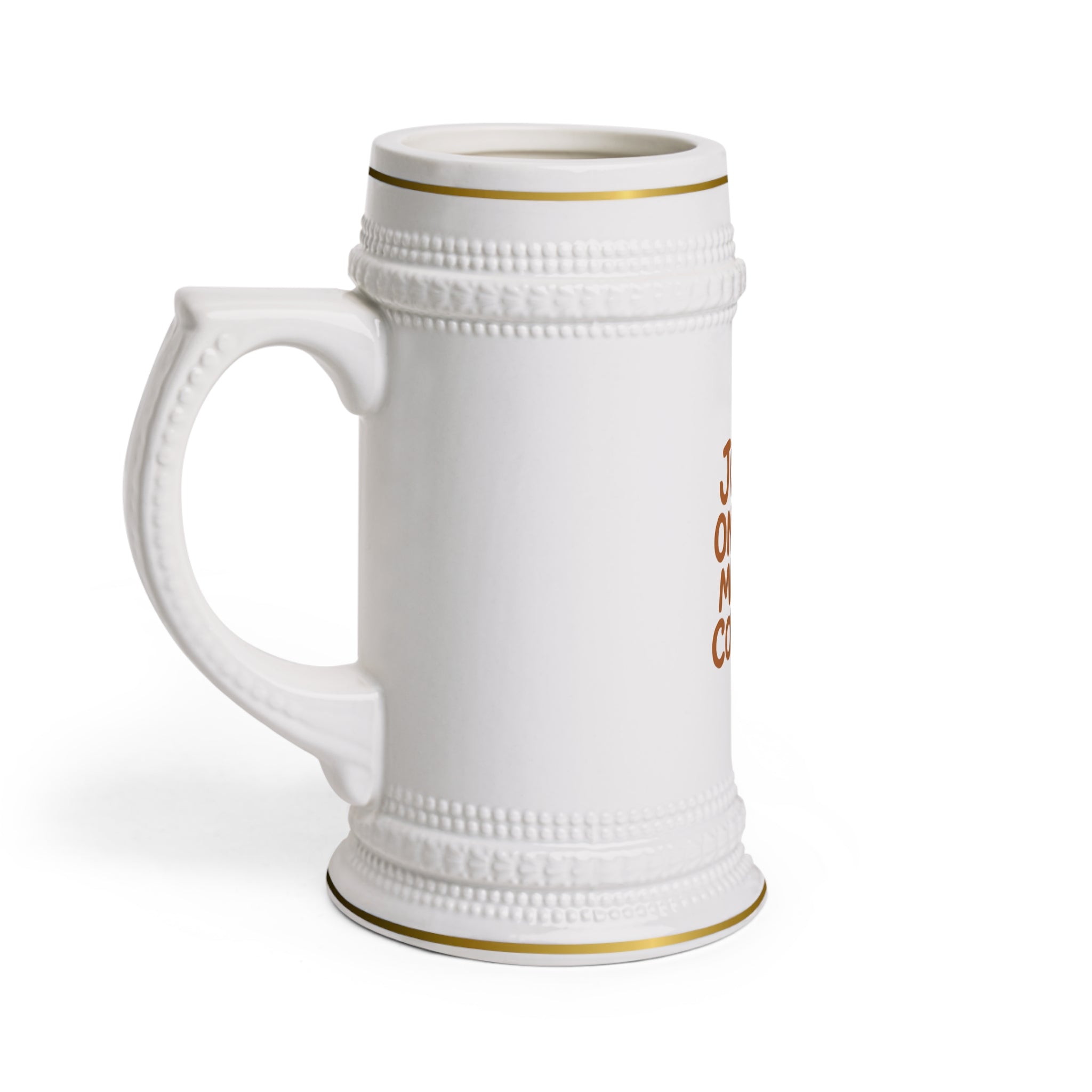 Coffee Stein Mug – “Just One More Coffee” Ceramic Beer Stein for Coffee Lovers