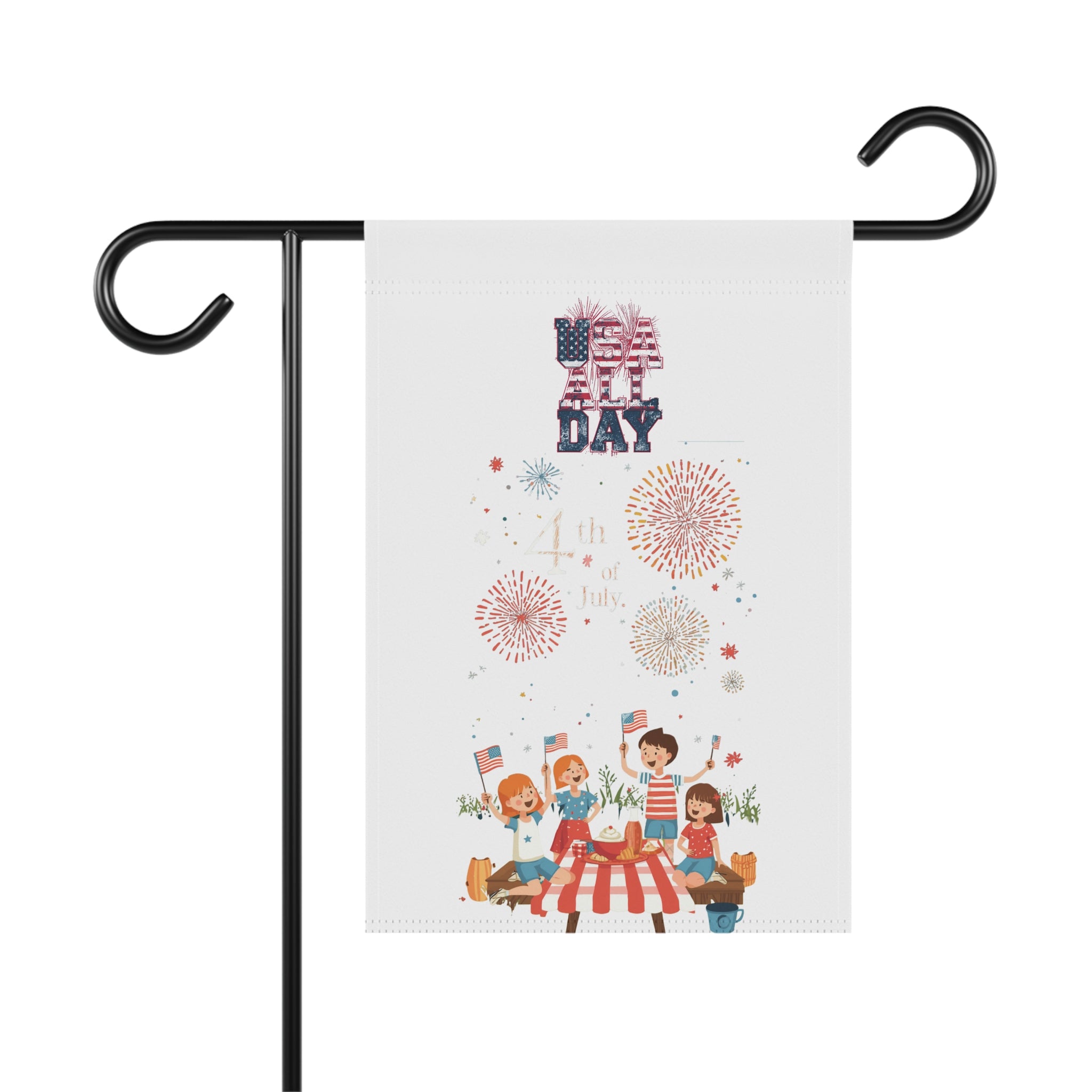 Patriotic Floral 'Sweet Land of Liberty' Garden Flag