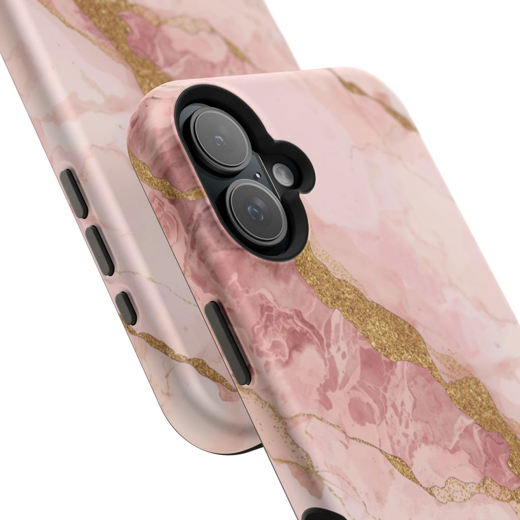 Pink Marble Magnetic Impact-Resistant Phone Case