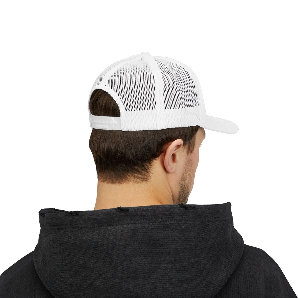 Trucker Cap — 'Mentally Somewhere Else' Minimal Embroidered Snapback