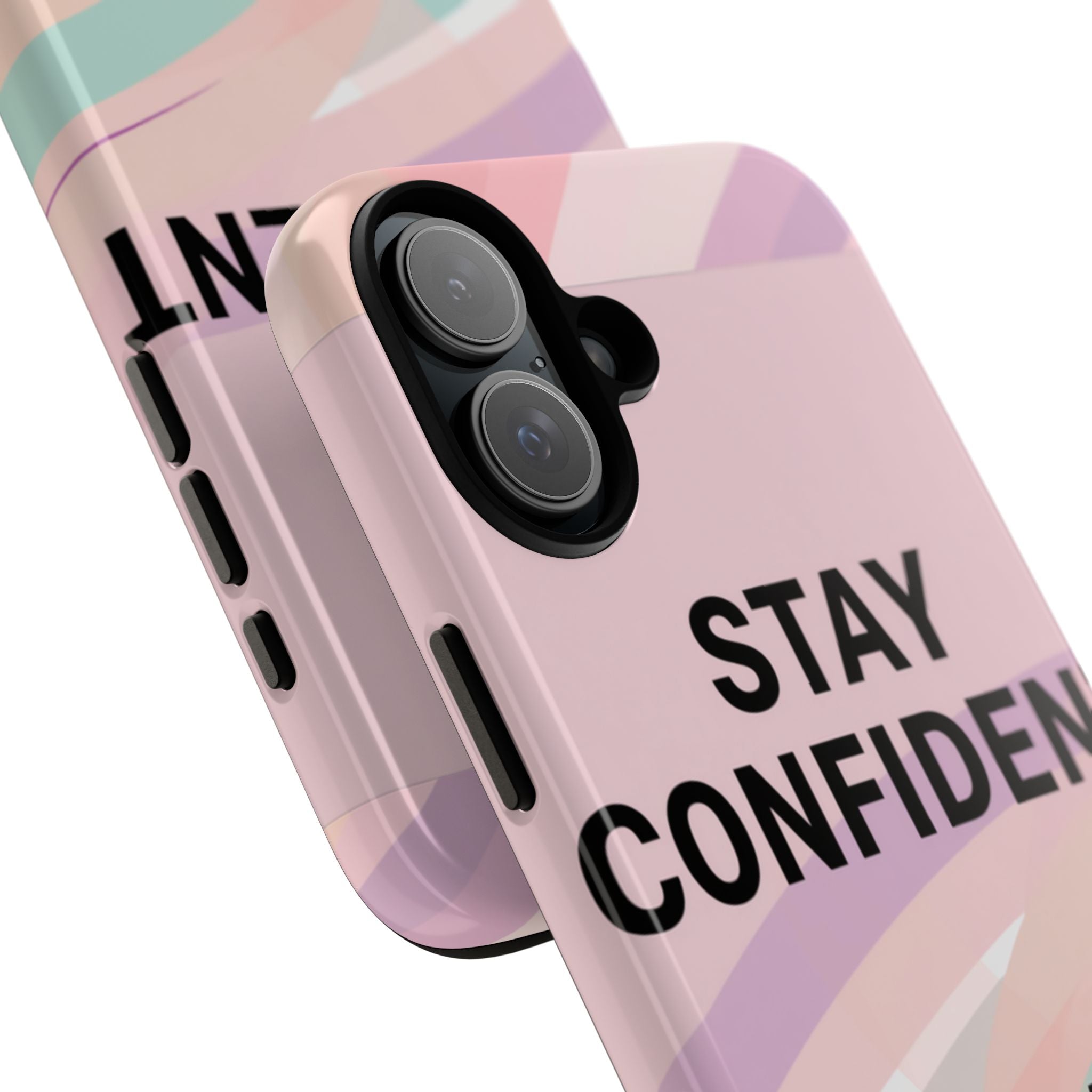 Phone Case - "Stay Confident That Girl Energy" Pink Motivational Protective Case