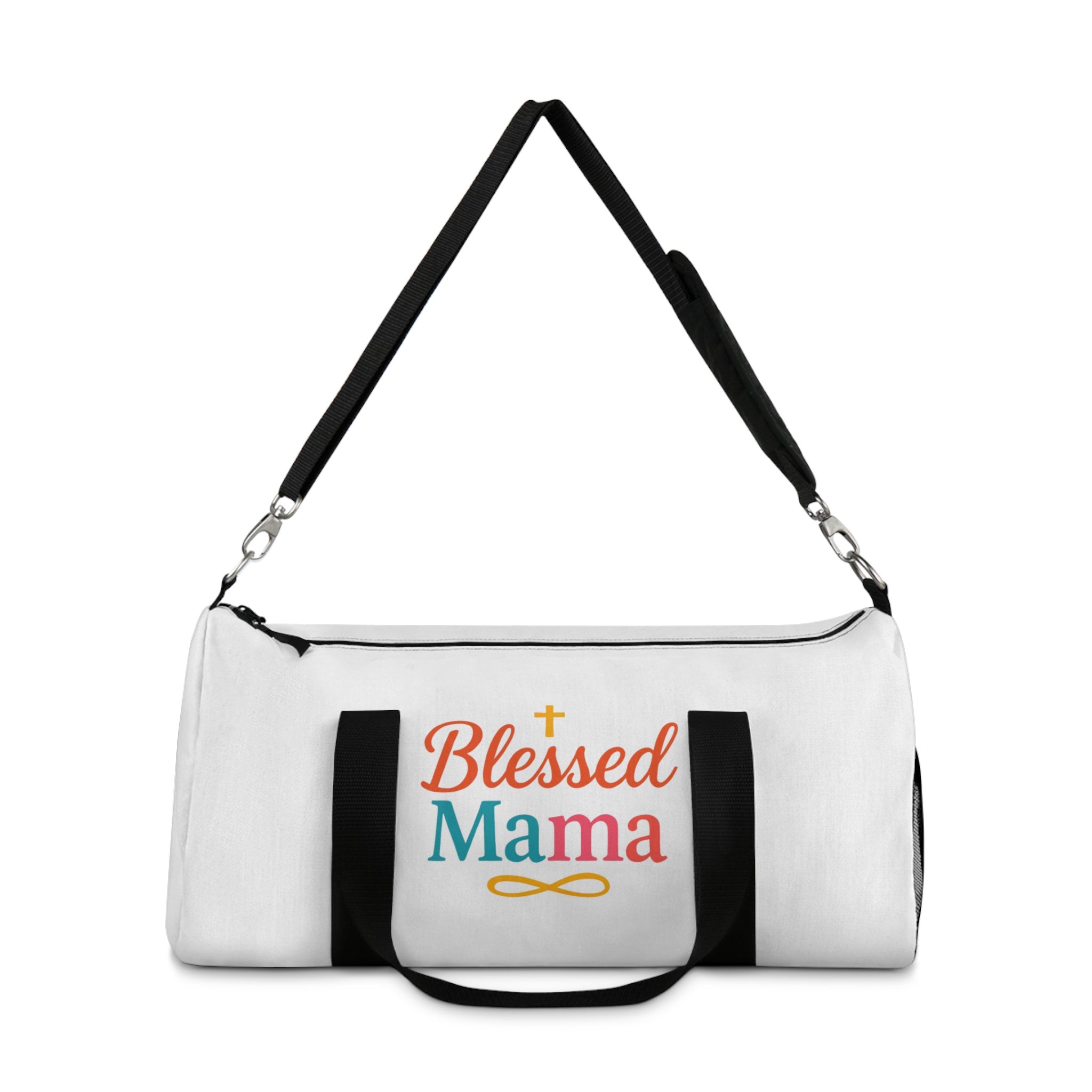 Blessed Mama Duffel Bag – Christian Travel & Gym Tote for Moms
