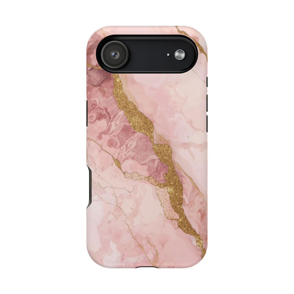 Pink Marble Magnetic Impact-Resistant Phone Case