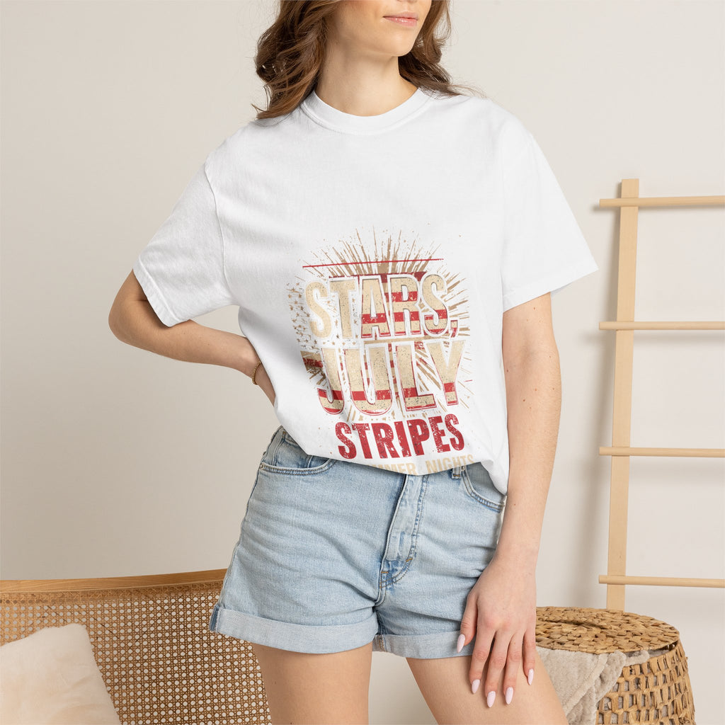 Fourth of July Stars & Stripes T-Shirt — 'Stars, July, Stripes' Summer Nights Tee