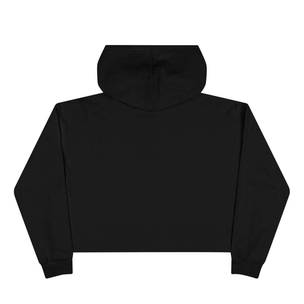 Coffee & Confidence Crop Hoodie — 'Running on Coffee & Confidence' Cute Graphic Crop Sweatshirt