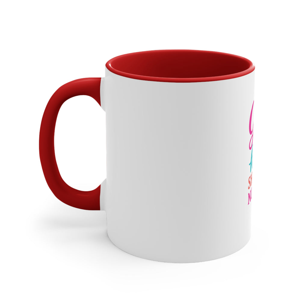 Strawberry & Watermelon Accent Mug — Pink Interior Fruit Pattern Coffee Cup