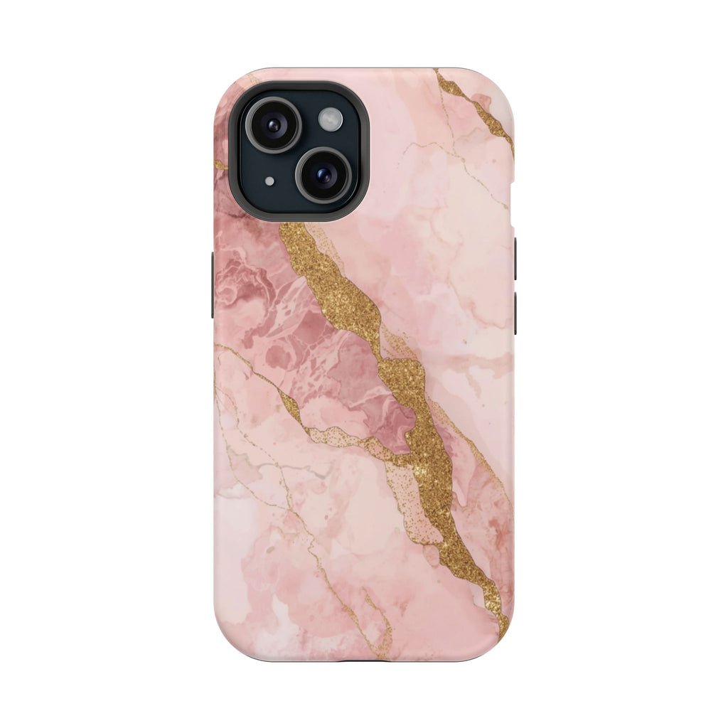 Pink Marble Magnetic Impact-Resistant Phone Case