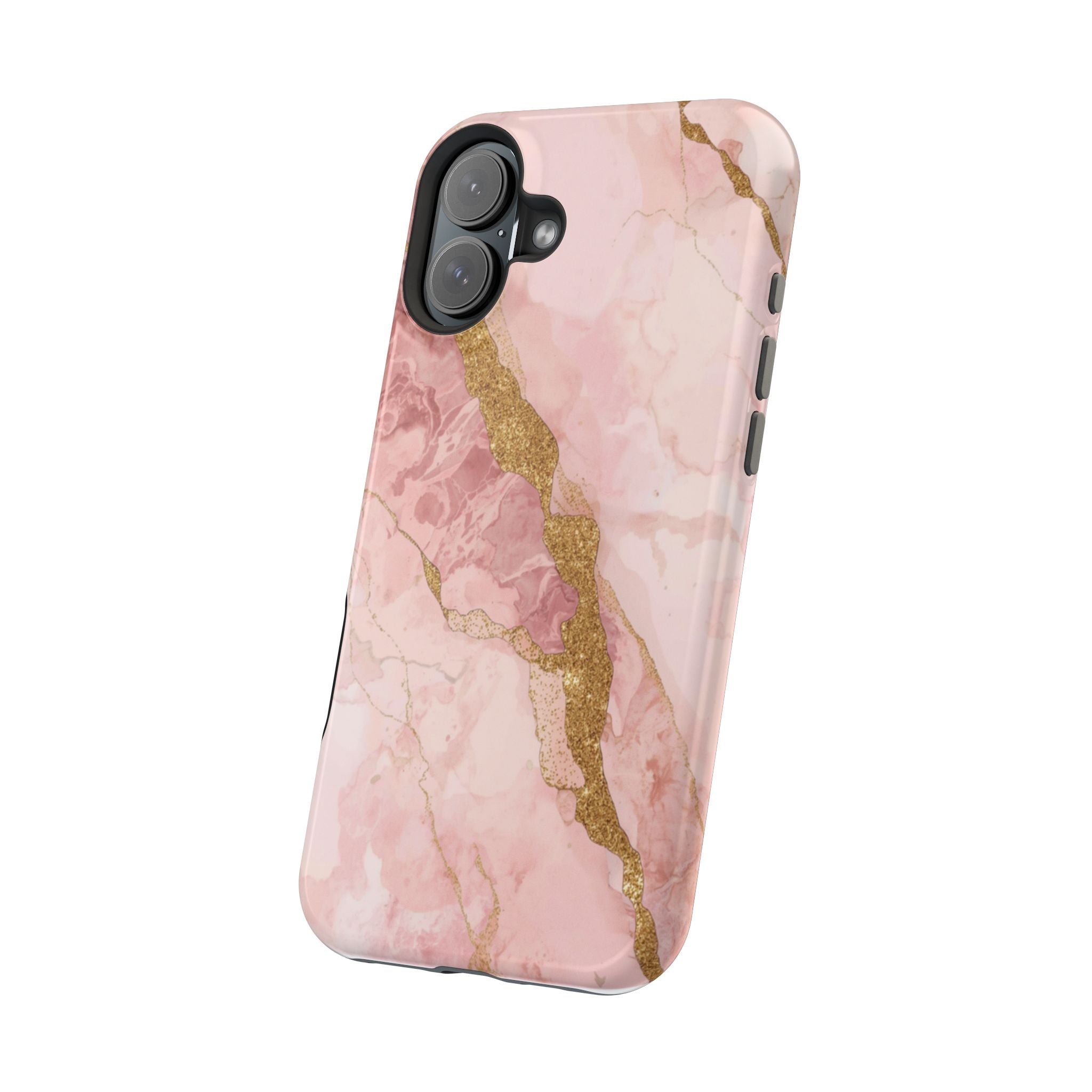 Pink Marble Magnetic Impact-Resistant Phone Case