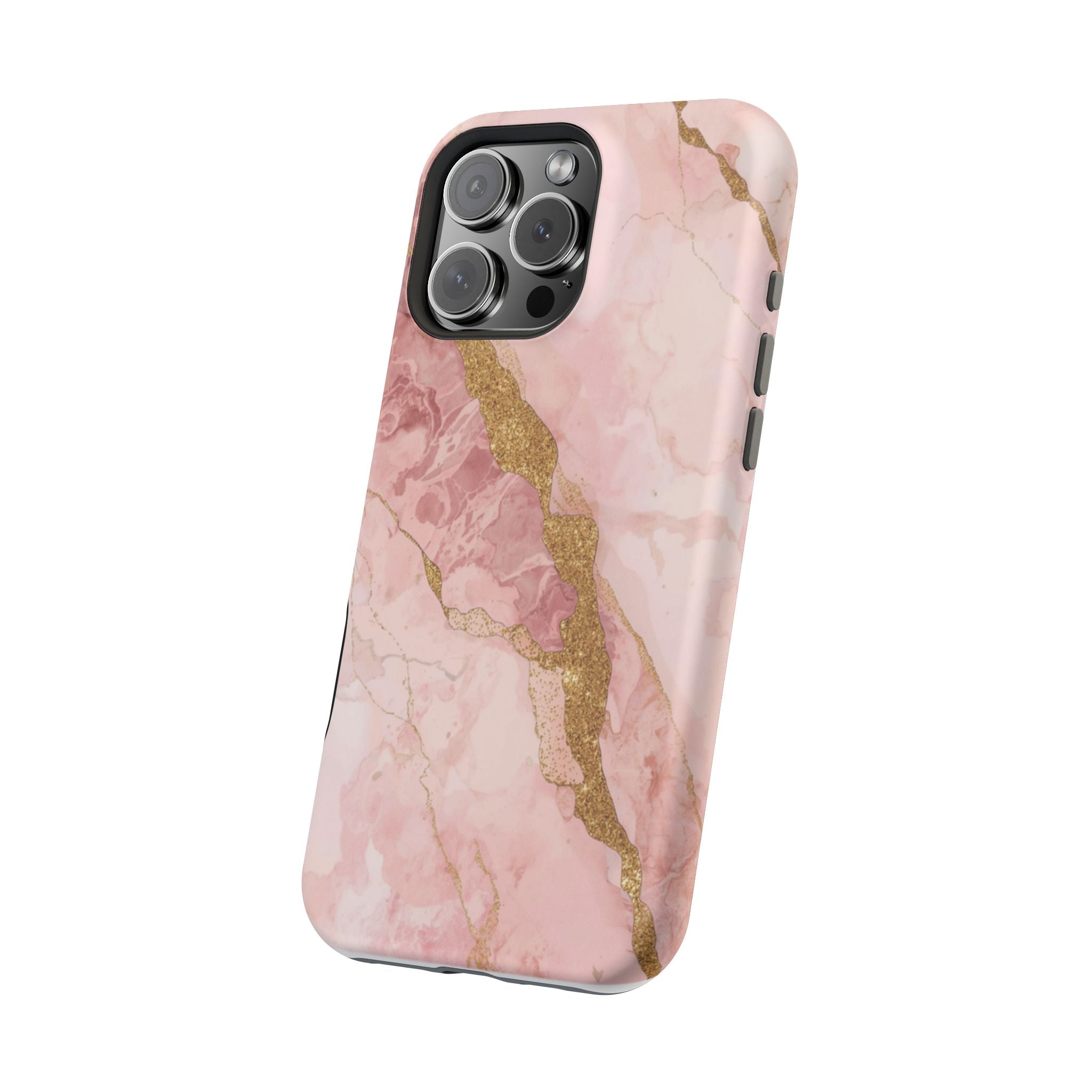 Pink Marble Magnetic Impact-Resistant Phone Case