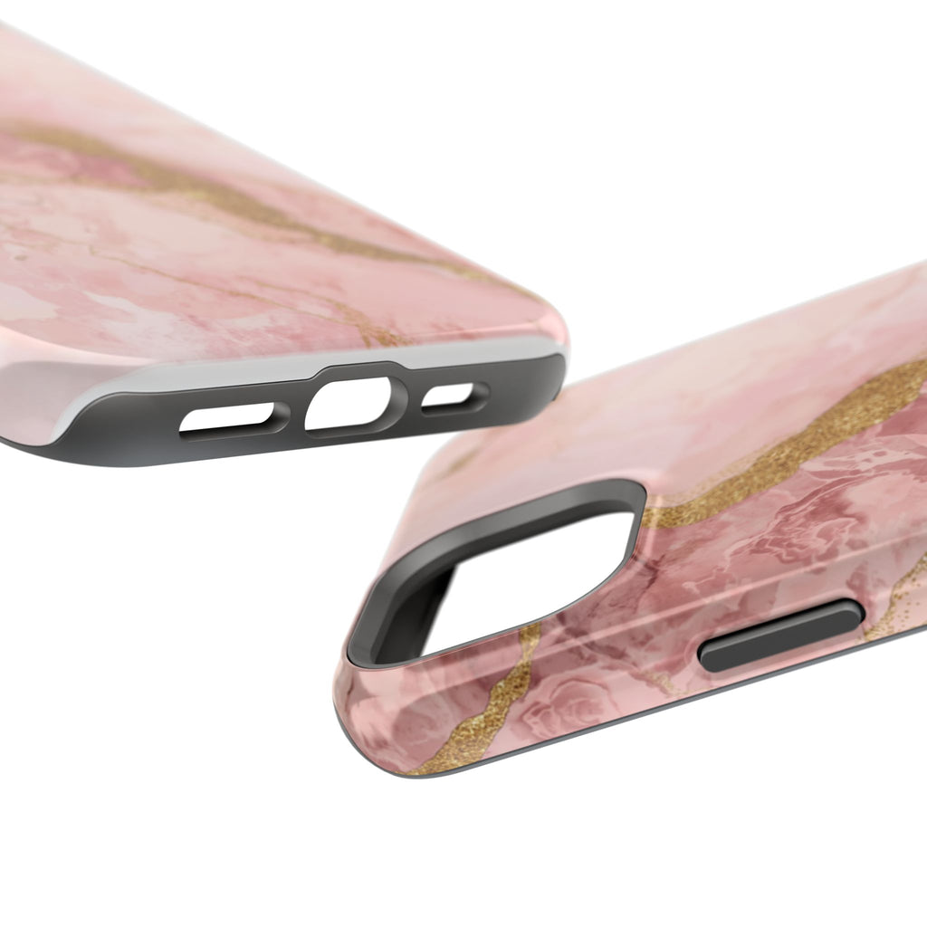 Pink Marble Magnetic Impact-Resistant Phone Case