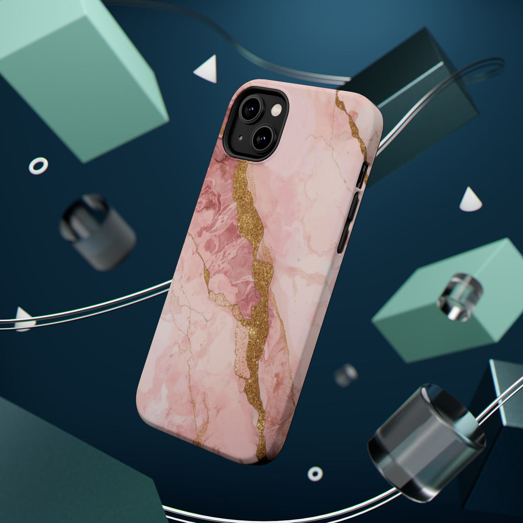 Pink Marble Magnetic Impact-Resistant Phone Case