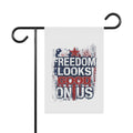 Patriotic Floral 'Sweet Land of Liberty' Garden Flag