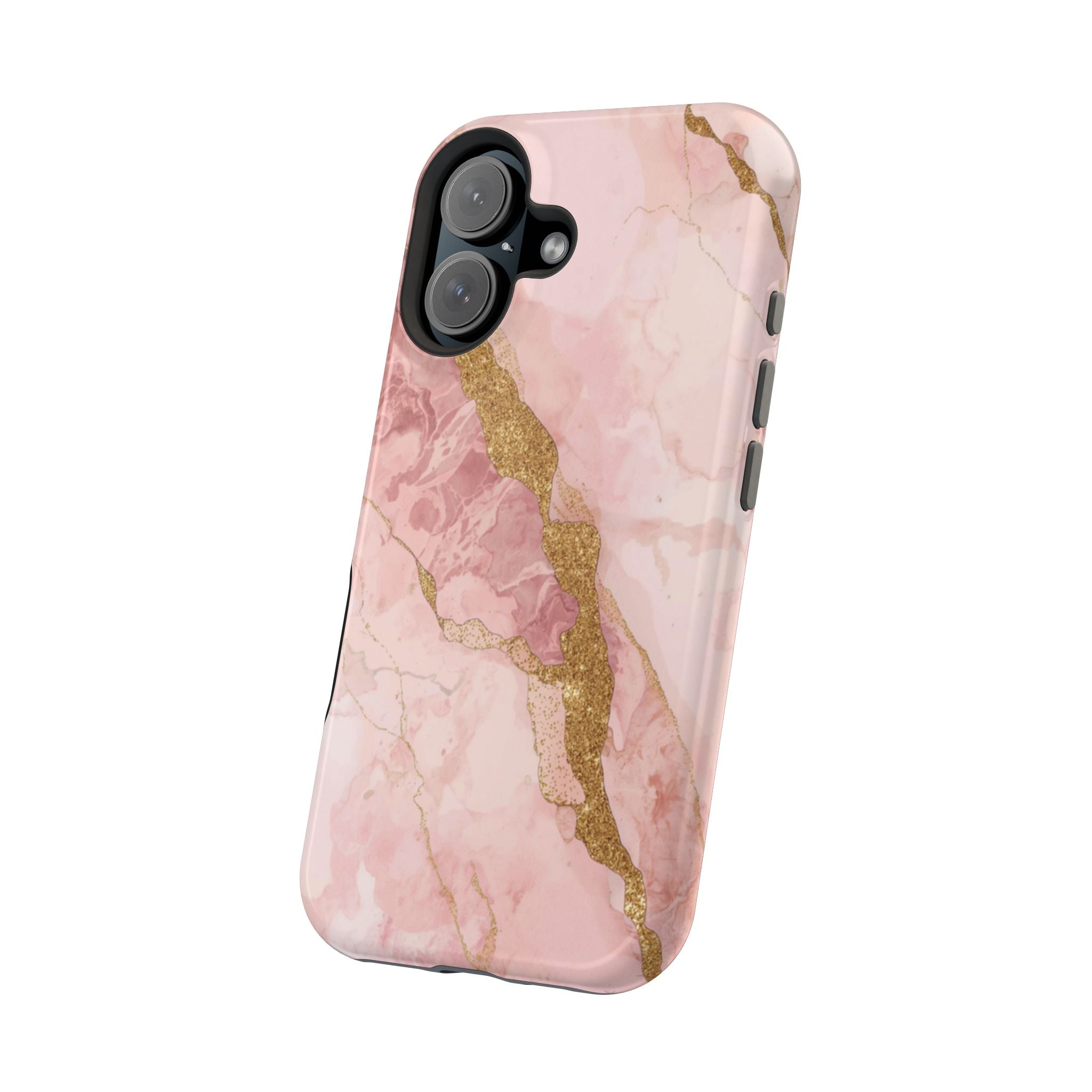 Pink Marble Magnetic Impact-Resistant Phone Case