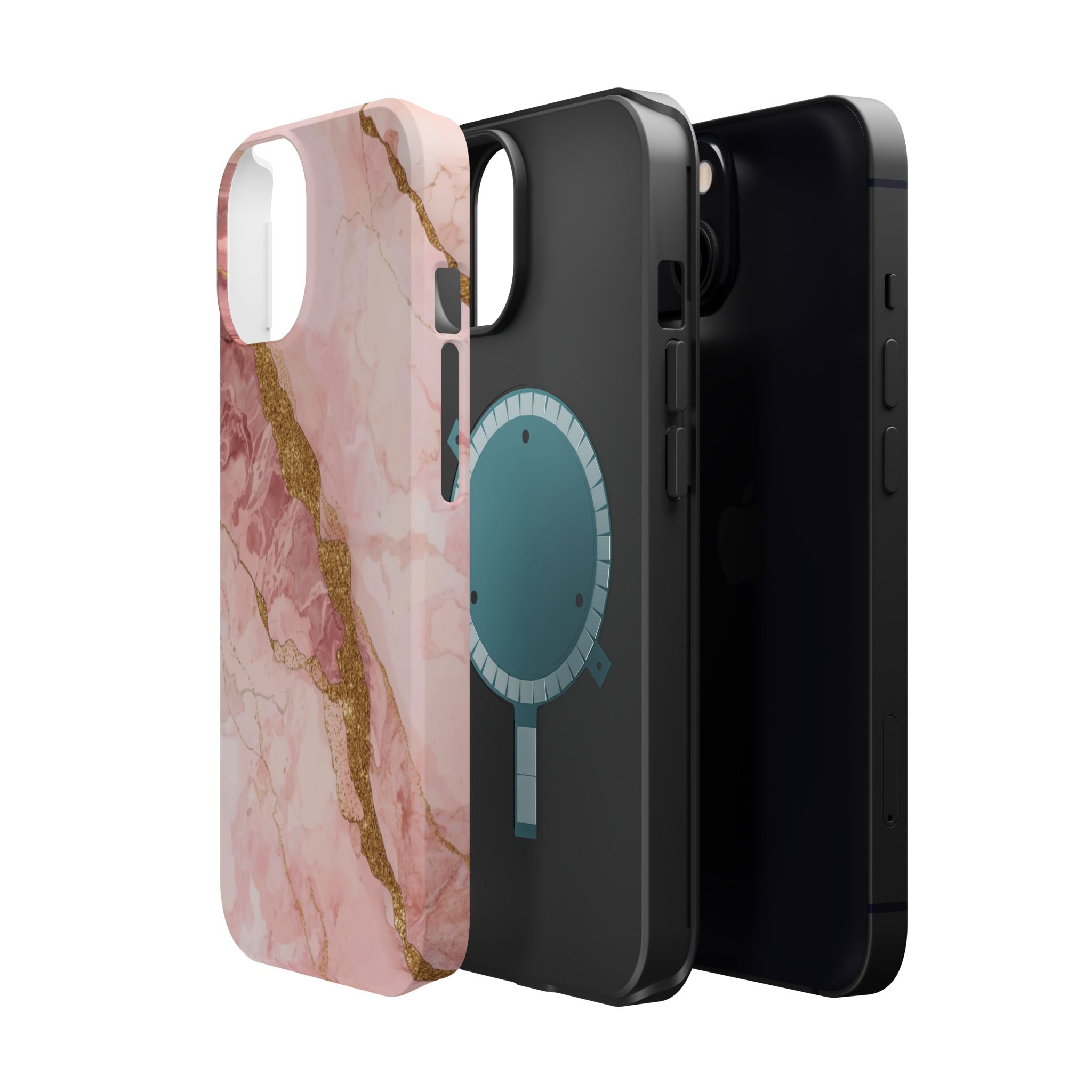 Pink Marble Magnetic Impact-Resistant Phone Case