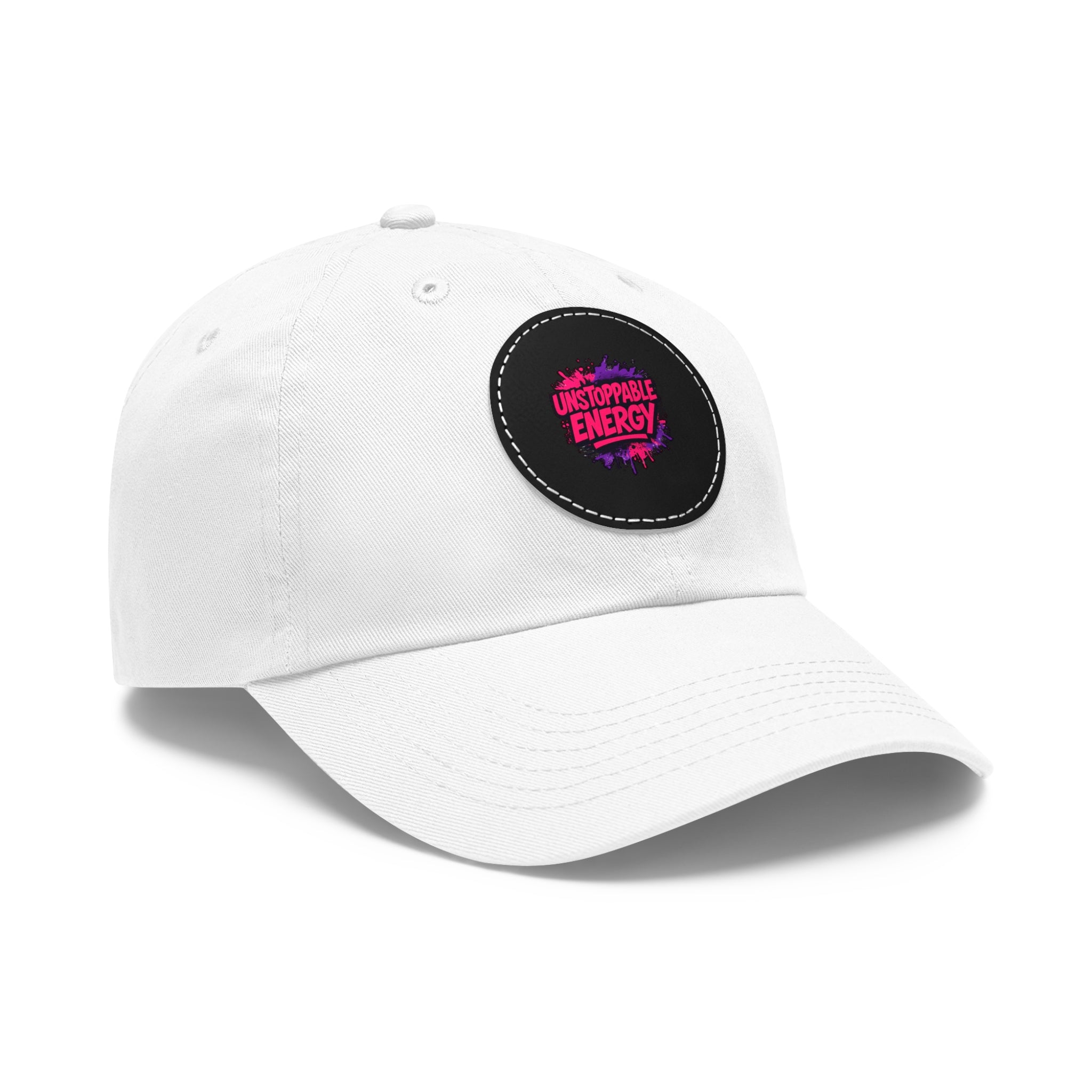 Dad Hat — 'Unstoppable Energy' Leather Patch Cap