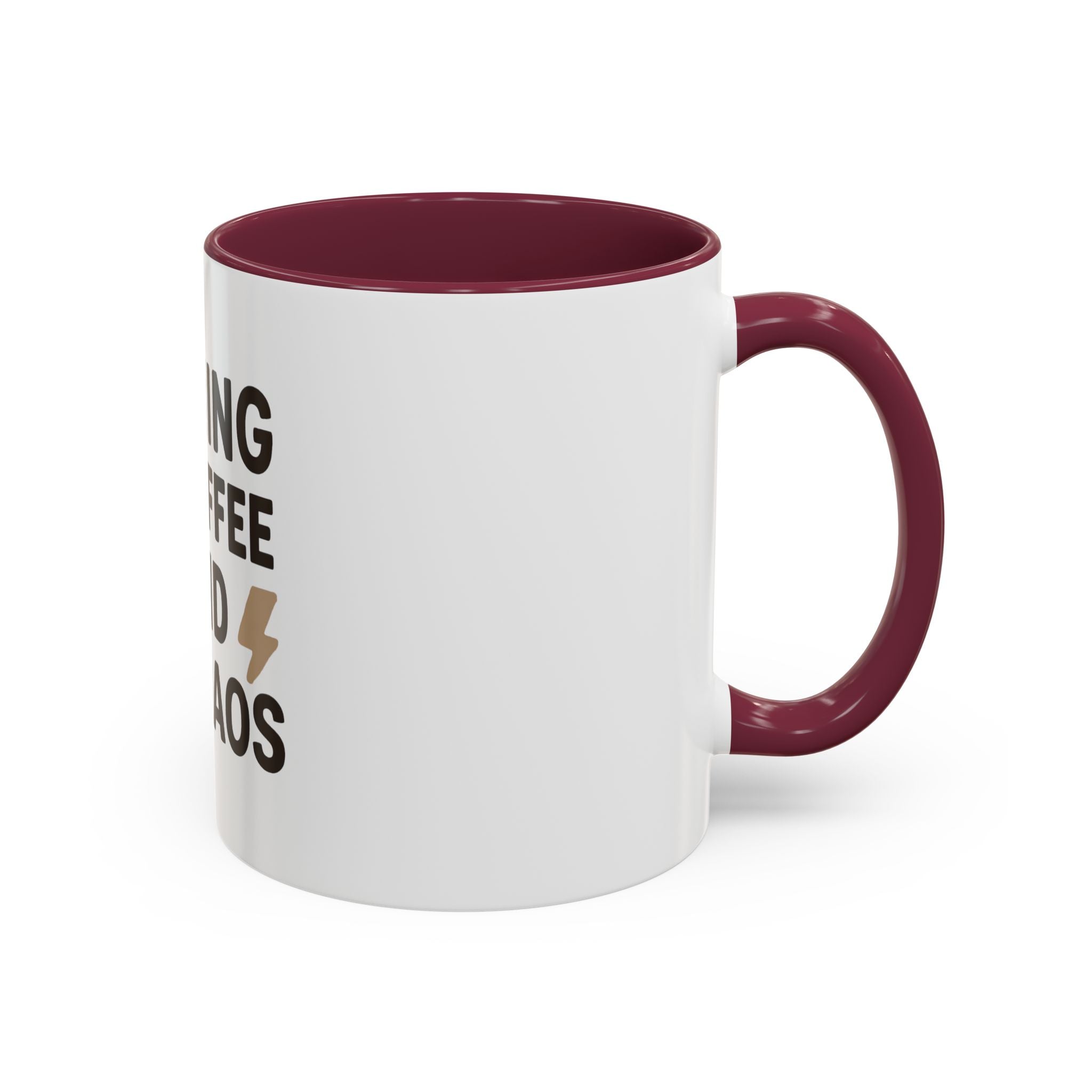 Running on Coffee and Chaos Mug (11oz/15oz) — Funny Coffee Cup for Busy Moms & Professionals
