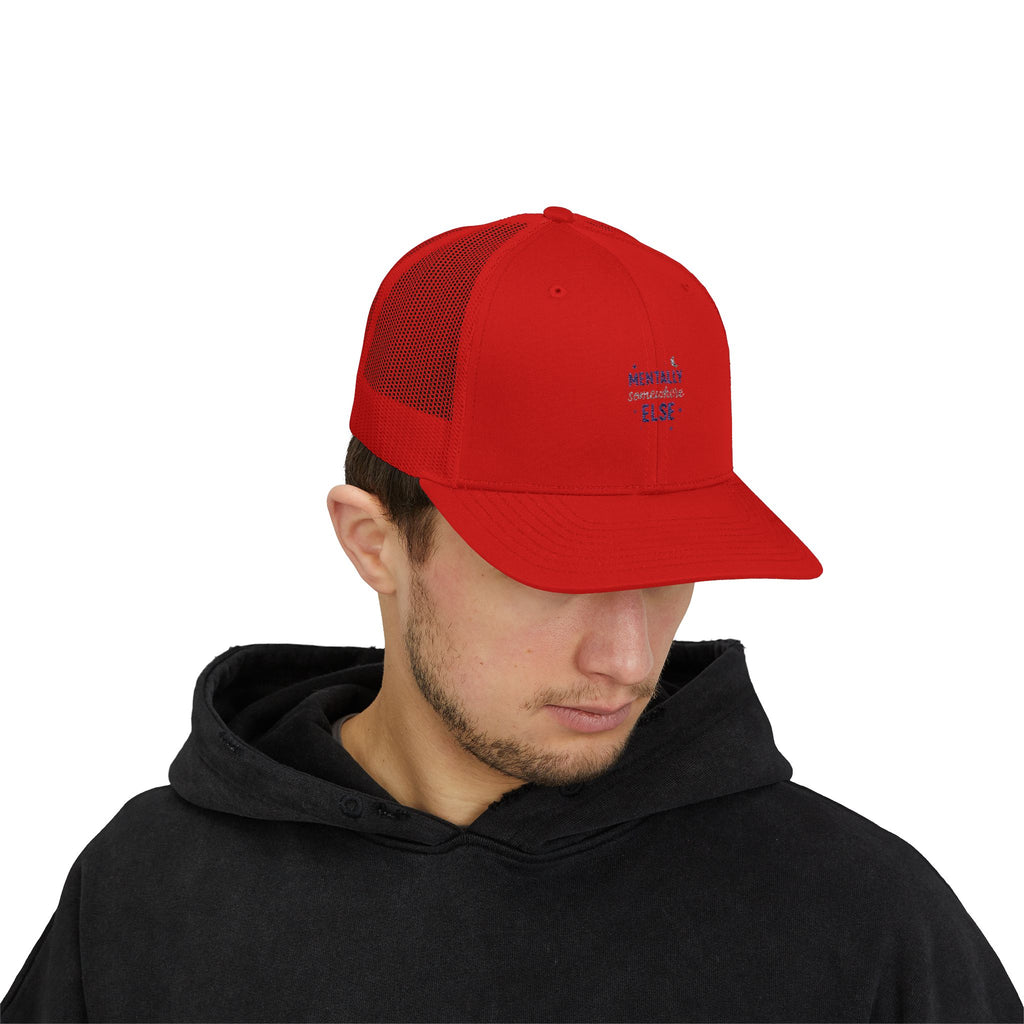 Trucker Cap — 'Mentally Somewhere Else' Minimal Embroidered Snapback