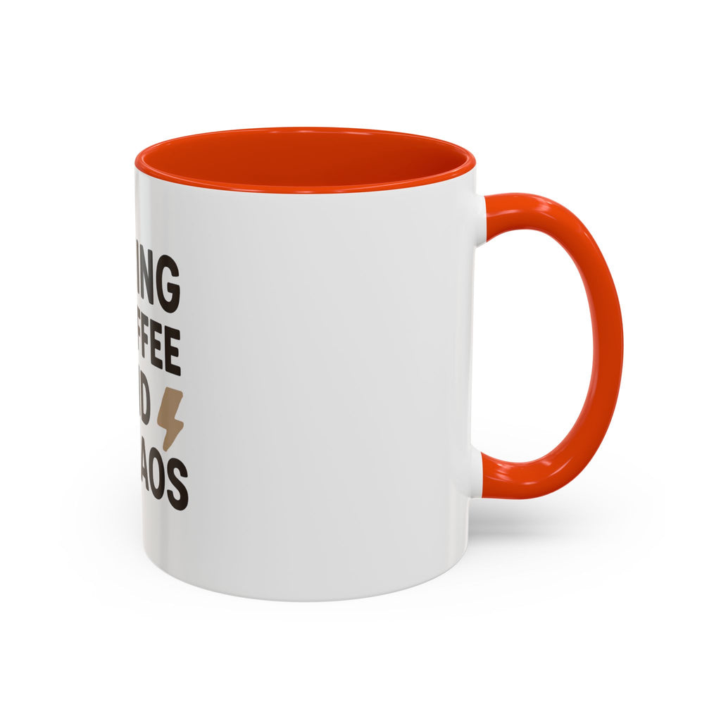 Running on Coffee and Chaos Mug (11oz/15oz) — Funny Coffee Cup for Busy Moms & Professionals